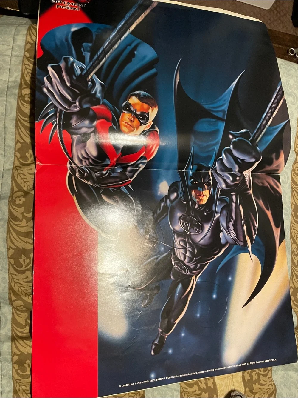 Vintage Batman & Robin posters to color book dc comics George Clooney dc comics